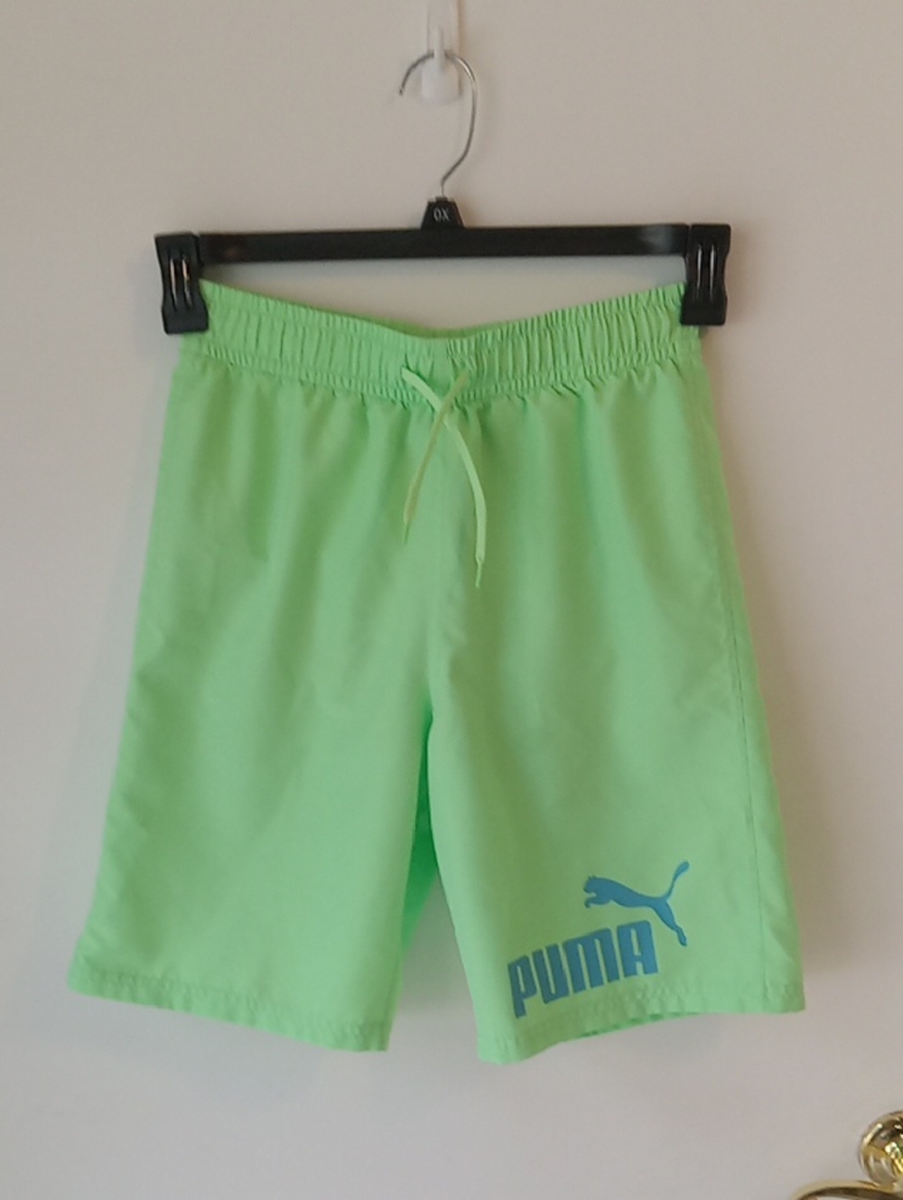 PUMA Boy's Lime Green Long Leg Swim Trunks